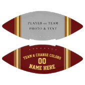 マルーンと金ゴールドがカスタム写真付きフットボール アメリカンフットボール (パネル)