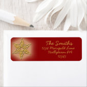 マルーンと金ゴールドカスタム住所 シール (インサイチュ)