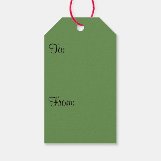 マルーンと金ゴールドクリスマスツリーIホリデーフォト ギフトタグ (裏面)