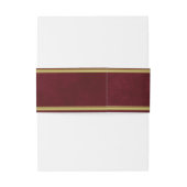 マルーンと金ゴールド 招待状ベリーバンド (裏面例)