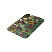 マルーンと黄色のチューリップカラフルフローラ バスマット (アングル)