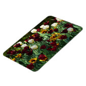 マルーンと黄色のチューリップカラフルフローラ マグネット (左側)