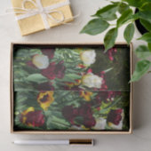 マルーンと黄色のチューリップカラフルフローラ 薄葉紙 (ギフト)