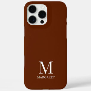 マルーンのカスタマイズ可能な名前イニシャル ユニーク iPhone 16 PRO MAXケース