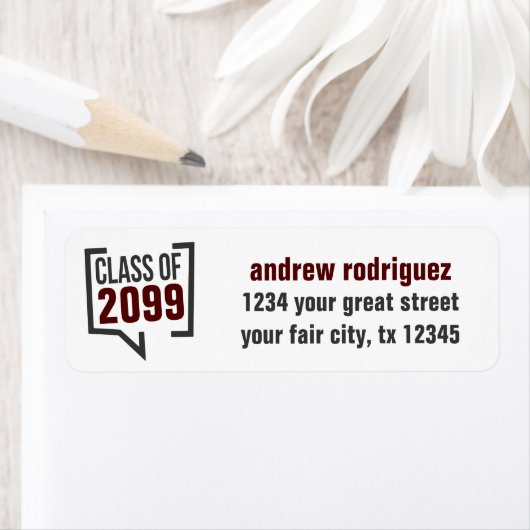 マルーンのクラス年の音声認識バブルのラベル ラベル (インサイチュ)