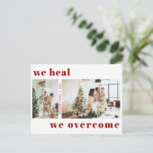 マルーンのクリスマス休暇の写真を乗り越えて癒す ポストカード (スタンド正面)