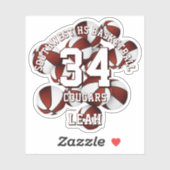 マルーンのチームの色カゴボールのクラスタチーム名 シール (シート)