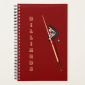 マルーンのビリヤード台 プランナー手帳 (正面)