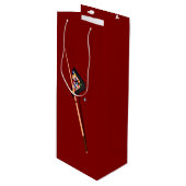 マルーンのビリヤード台 ワインギフトバッグ (正面アングル)