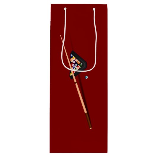 マルーンのビリヤード台 ワインギフトバッグ (正面)