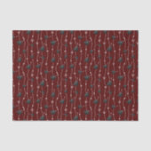 マルーンの卒業キャップとリボン 薄葉紙 (正面)