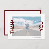 マルーンの学校のカラー写真 サンキューカード (正面/裏面)