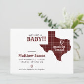 マルーンの格子縞がテキサス州横形写真 案内状 (スタンド正面)