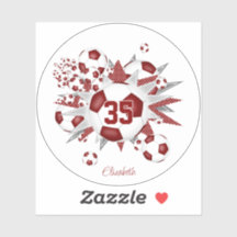 マルーンの白いサッカーボール吹出しの女の子の名前