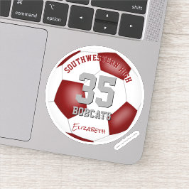 マルーンの白いチームは贈り物サッカーボールを彩る シール