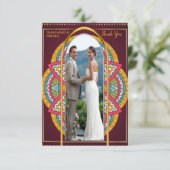 マルーンの背景にマンダラ 出欠カード (スタンド正面)