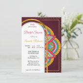 マルーンの背景にマンダラ 招待状 (スタンド正面)