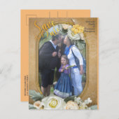 マルーンの背景にマンダラ 案内ポストカード (正面/裏面)