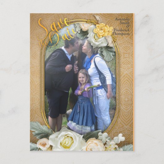 マルーンの背景にマンダラ 案内ポストカード (正面)