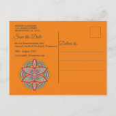 マルーンの背景にマンダラ 案内ポストカード (裏面)