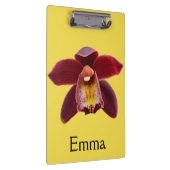 マルーンの蘭I美しい赤フローラ クリップボード (右)