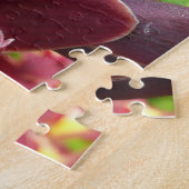 マルーンの蘭I美しい赤フローラ ジグソーパズル (側面)