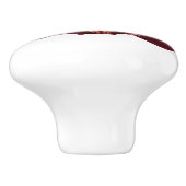 マルーンの蘭I美しい赤フローラ セラミックノブ (側面)