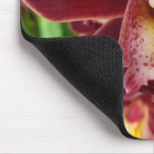 マルーンの蘭I美しい赤フローラ マウスパッド (コーナー)