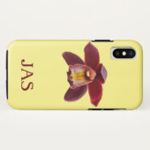 マルーンの蘭I美しい赤フローラ Case-Mate iPhoneケース (裏面(横))