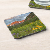 マルーンの鐘が静かなマルーン湖に反射 コースター (左側)