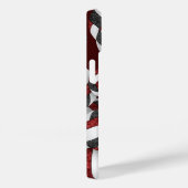 マルーンの黒いガーリーバレーボール柄のギフト Case-Mate iPhoneケース (裏面 / 右)