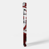 マルーンの黒いガーリーバレーボール柄のギフト Case-Mate iPhoneケース (裏面 / 左)