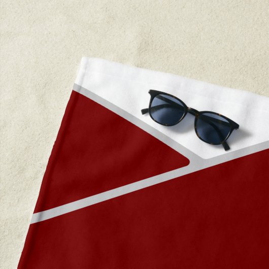 マルーンまたはANYチームカラーバレーパーソナライズされたボール ビーチタオル (インサイチュ)