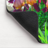 マルーンアイリスフラワーマウスパッド マウスパッド (コーナー)