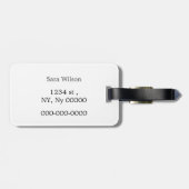 マルーンアンドグレータイポグラフィ卒業ギア ラゲッジタグ (裏面横)