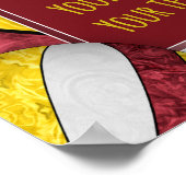 マルーンイエローガールズバレーボールチームの写真 ポスター (角)