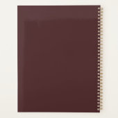 マルーンイスラムアートジオメトリックパターンプランナー プランナー手帳 (裏面)