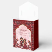 マルーンインディアン結婚の可愛いブライダルカップル印刷 フェイバーボックス (オープン)
