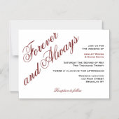 マルーンエレガントスクリプト磁石結婚式招待状 マグネット招待状 (正面)