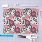 マルーンエレガントピンクブルゴーニュバラ花 薄葉紙 (クラフト)