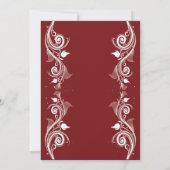 マルーンエレガントフォト卒業パーティー招待状 招待状 (裏面)
