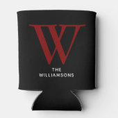 マルーンエレガントモノグラム名 缶クーラー (裏面)