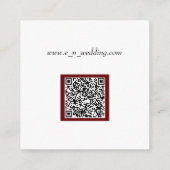 マルーンエレガントモノグラム詳細エンクロージャカード エンクロージャーカード (裏面)