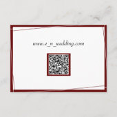 マルーンエレガントモノグラム詳細エンクロージャカード エンクロージャーカード (裏面)