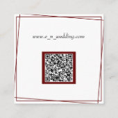 マルーンエレガントモノグラム詳細エンクロージャカード エンクロージャーカード (裏面)