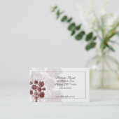 マルーンエレガント花花屋ビジネスカード 名刺 (スタンド正面)