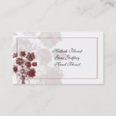 マルーンエレガント花花屋ビジネスカード 名刺 (裏面)
