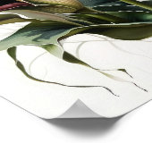 マルーンカラリリリユリフラワーアートプリントポスター ポスター (角)