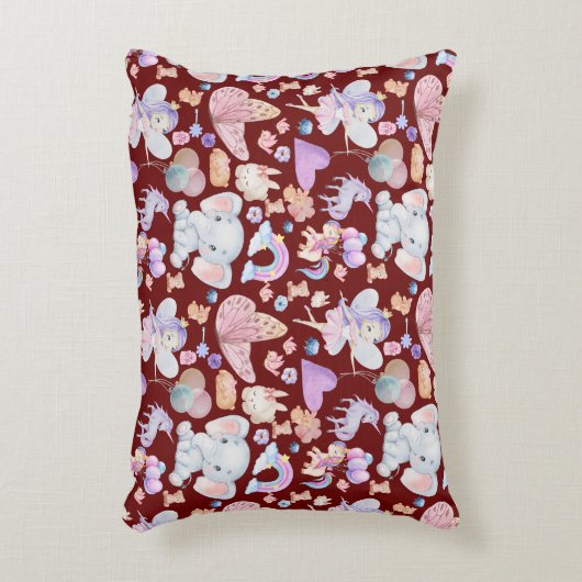 マルーンガーリーの水お洒落色 | アクセントクッション (正面(垂直))