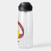 マルーンガーリー金ゴールドバレーボールチームカラー ウォーターボトル (背面)